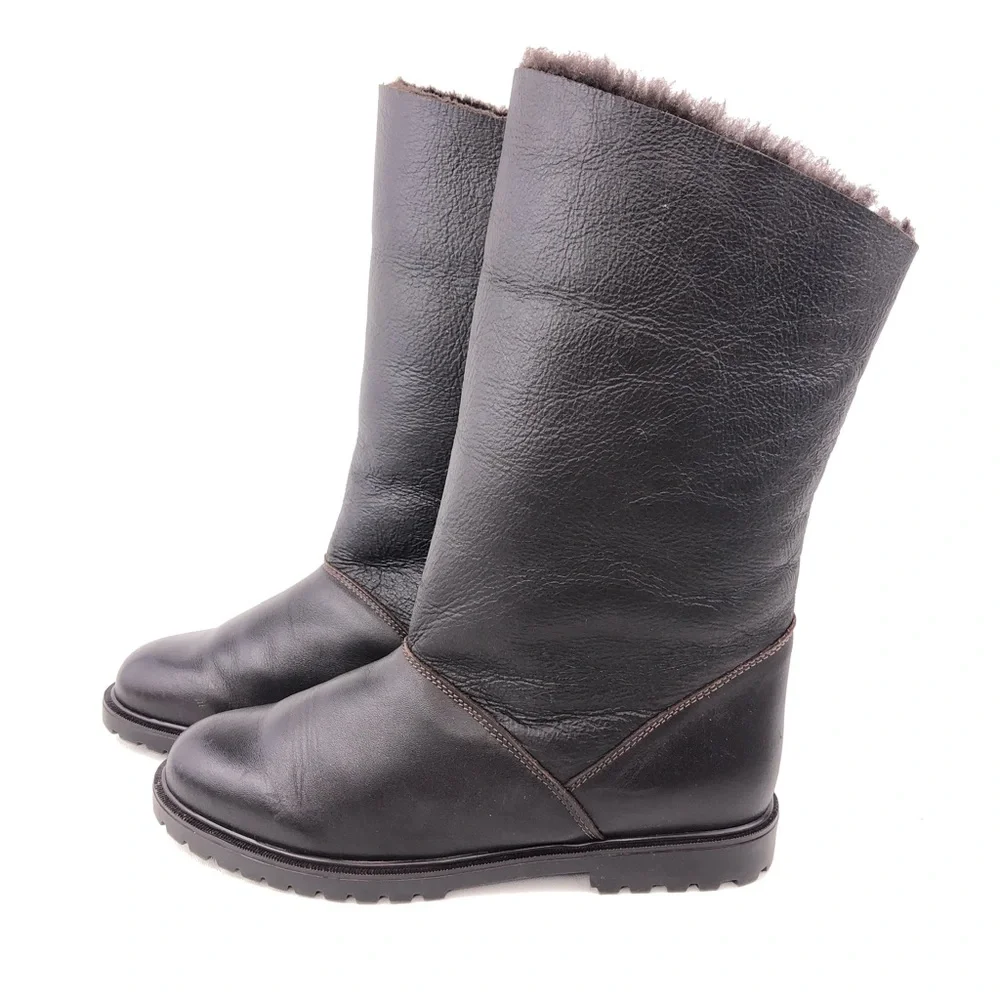 La Canadienne Brown Leather Winter Boots 8.5M - Picture 3 of 13